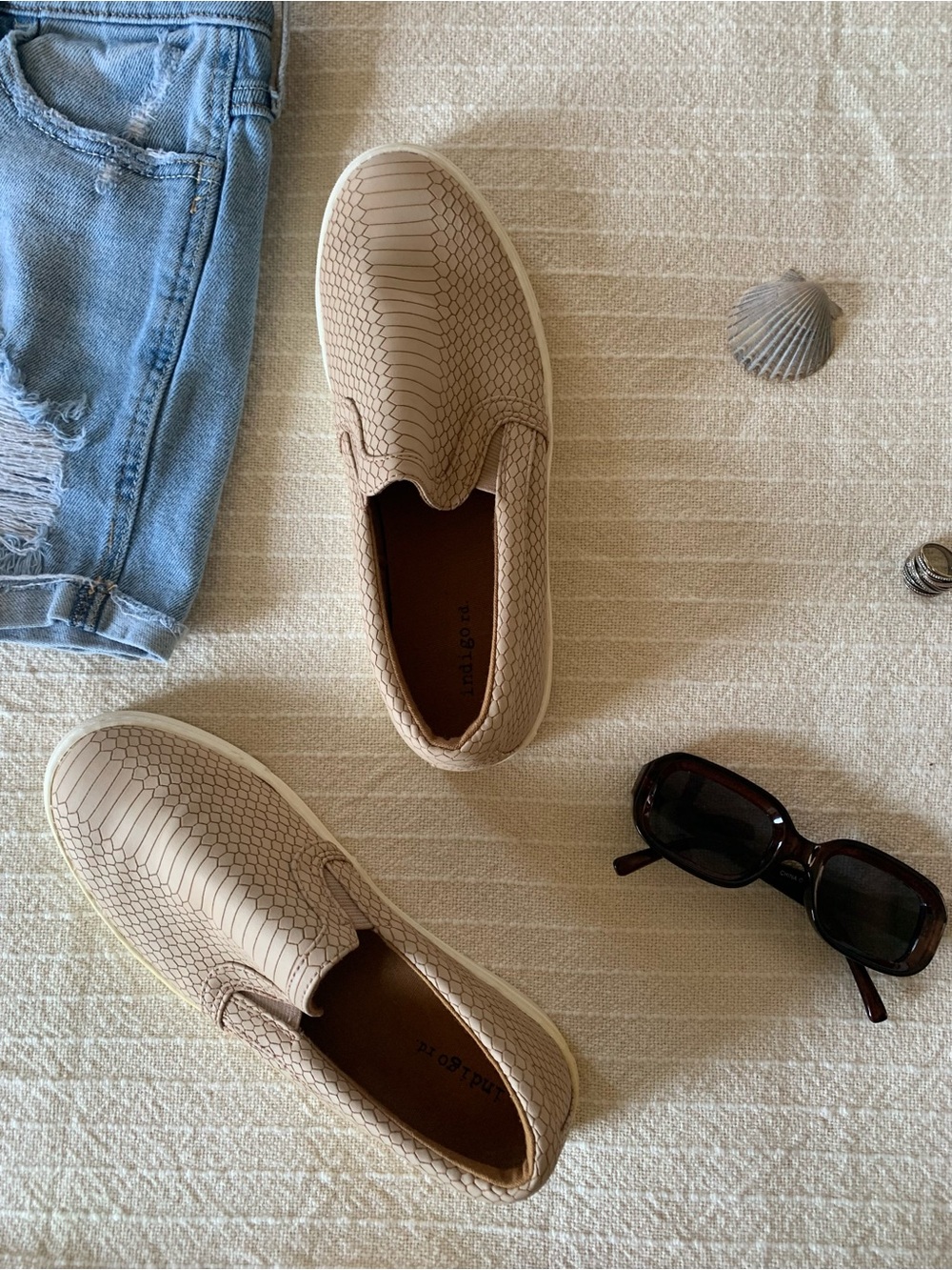 Kylee Crocodile Stamp Embossed Slip On Sneakers